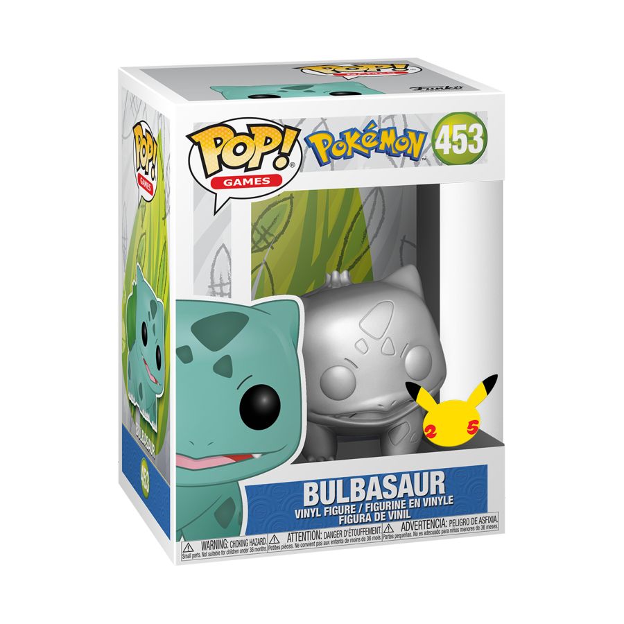 Pokemon - Bulbasaur Silver Metallic 25th Anniversary Pop! Vinyl [RS]