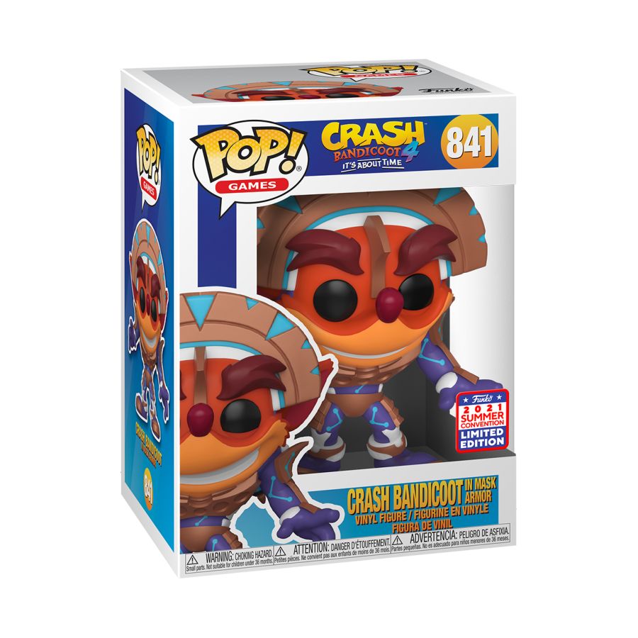 Crash Bandicoot - Crash Bandicoot in Mask Armor SDCC 2021 US Exclusive Pop! Vinyl