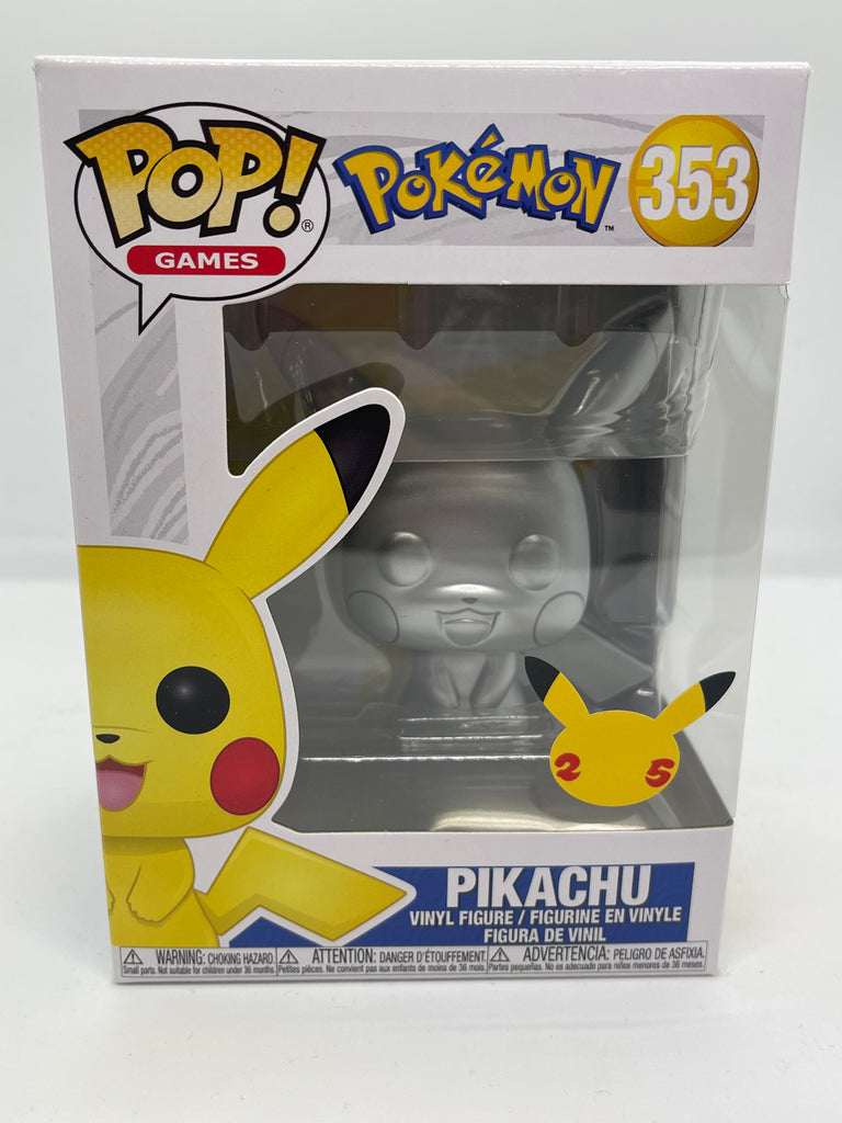 Pokémon - Pikachu 25th Anniversary Silver Metallic Pop! Vinyl