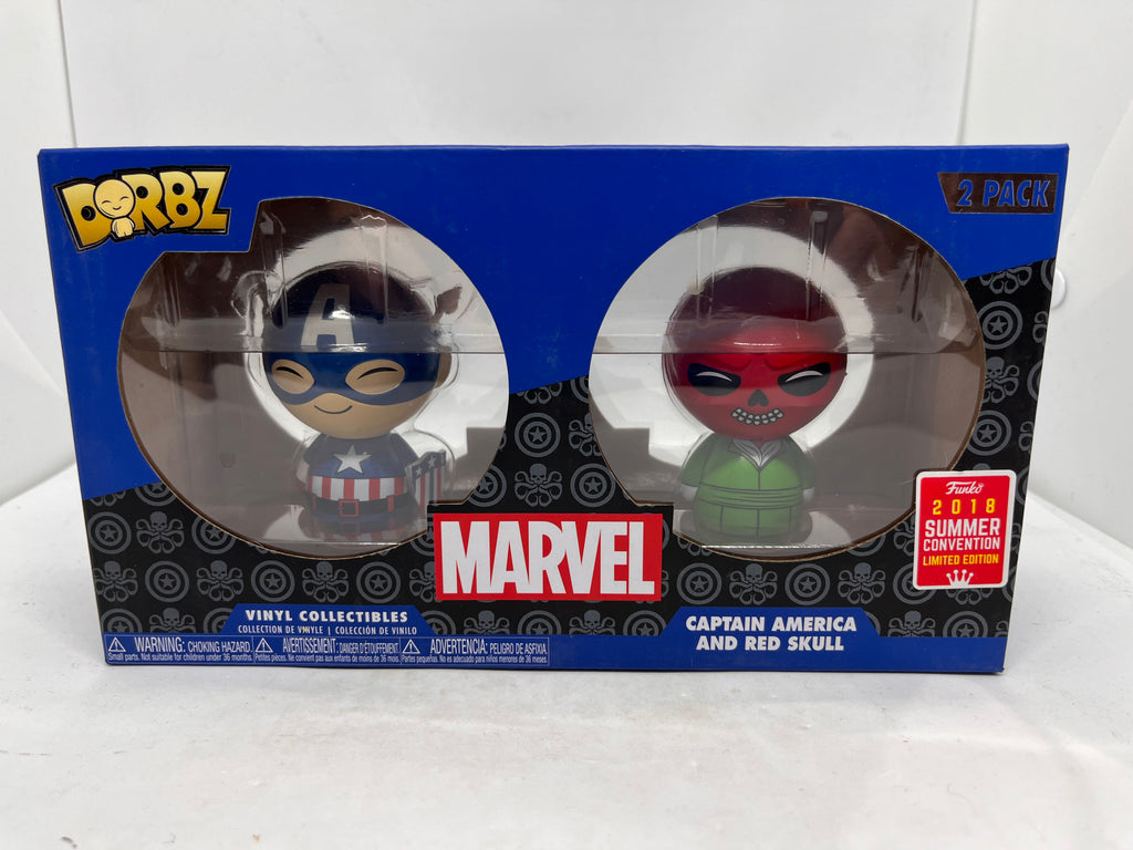 Captain America & Red Skull 2018 SDCC Excl Dorbz Figurine 2 Pack