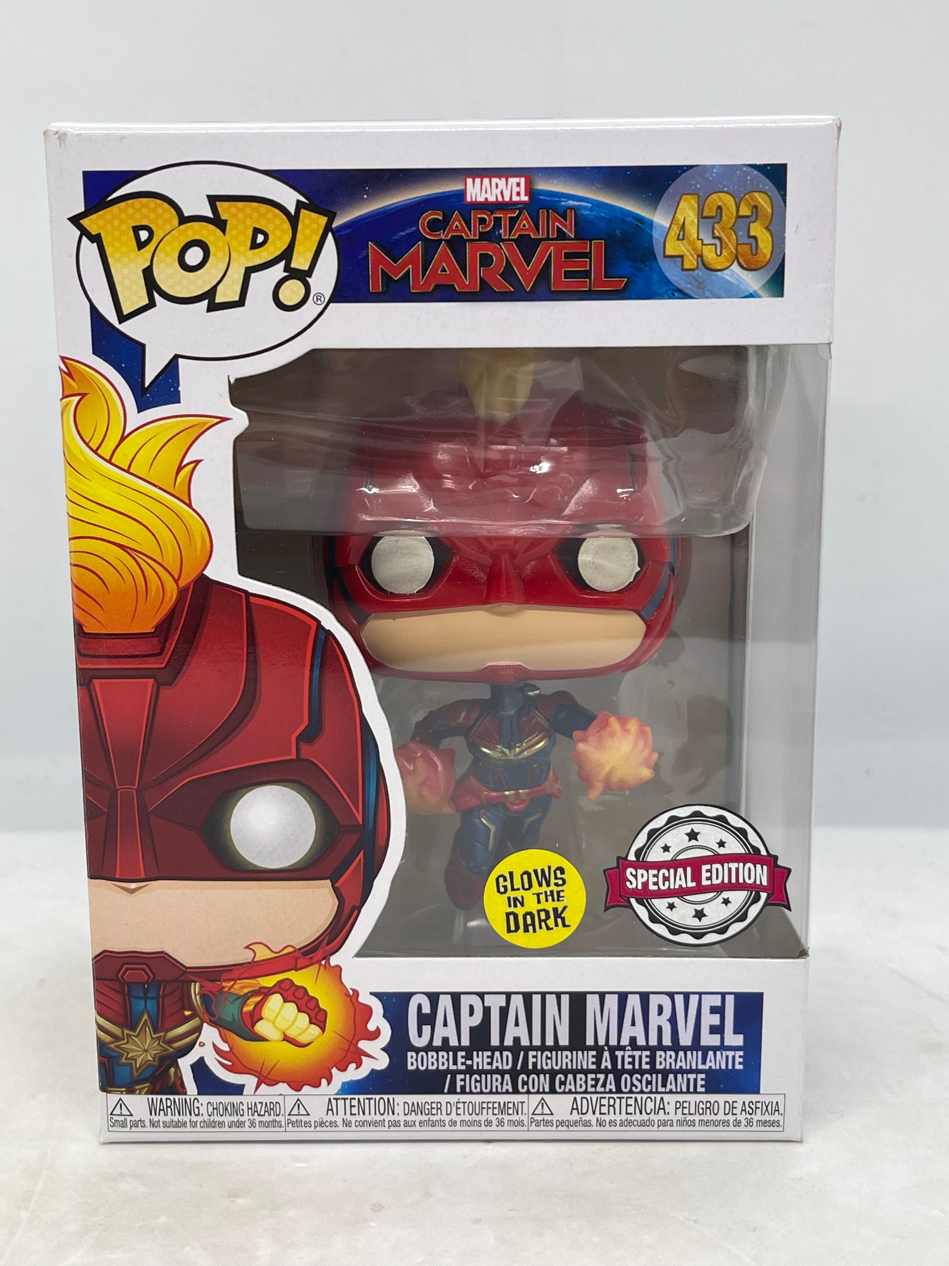 Marvel 432 Captain Marvel Gitd Vinyl Figure Captain Marvel Funko