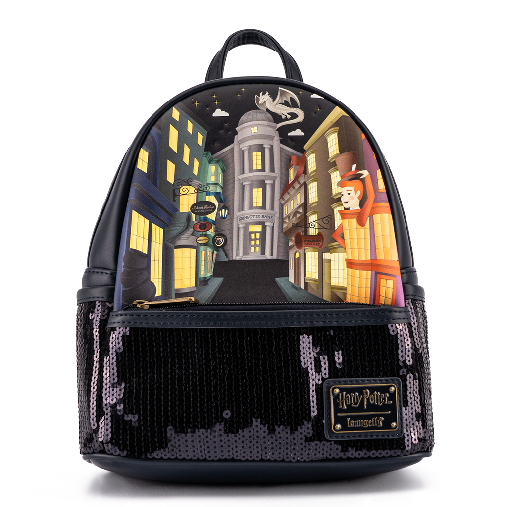Harry Potter - Diagon Alley Sequin Loungefly Mini Backpack